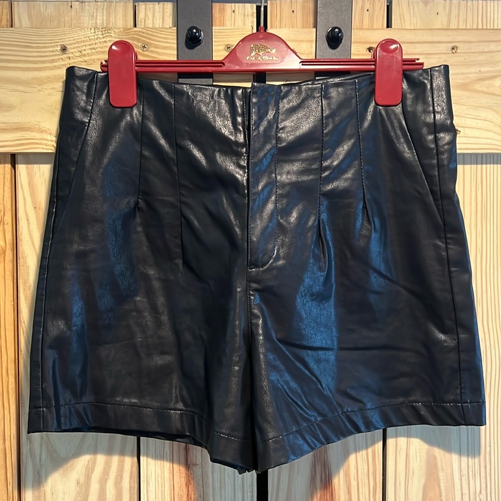 Leather shorts